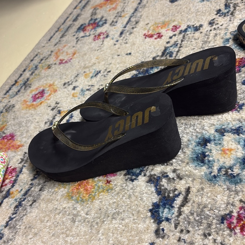 Vintage Juicy wedge flip flops - Picture 2 of 2